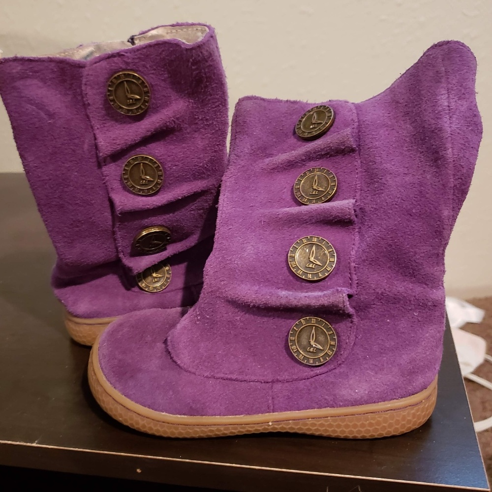 Livie and Luca Marchita Girls' Purple Suede Boots